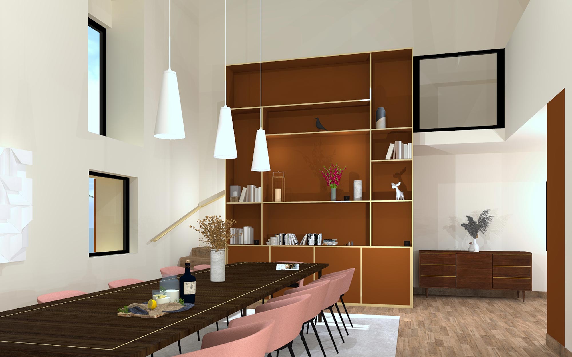 Architecture d'intérieur, réalisation d'un appartement à Lyon, rénovation, par Quentin Sauner-Leroy.